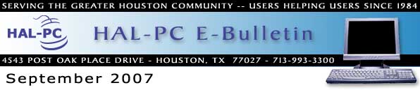 HAL-PC Monthly eBulletin - September 2007