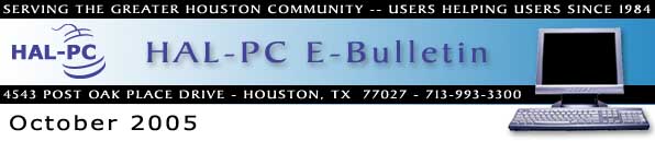 HAL-PC Monthly eBulletin - October 2005