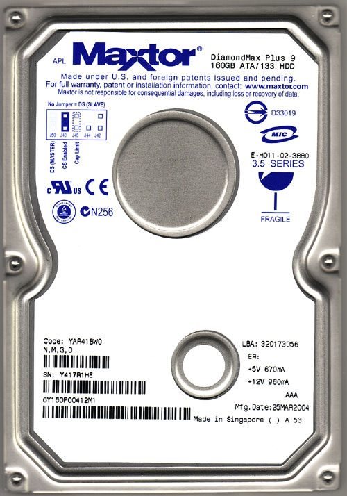 Maxtor 160gb drive