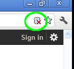 Figure 3: Chrome's javascript whitelist icon