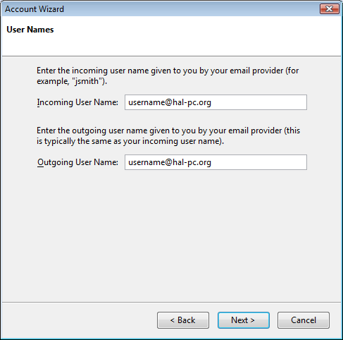 Server - User Name