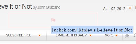 Figure 6: The flag shows content (a picture) has been blocked. Hovering over it tells you to what the source is.